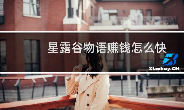 星露谷物语赚钱怎么快