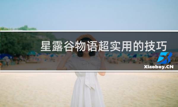 星露谷物语超实用的技巧