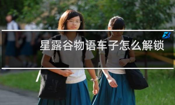 星露谷物语车子怎么解锁
