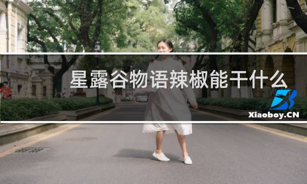 星露谷物语辣椒能干什么