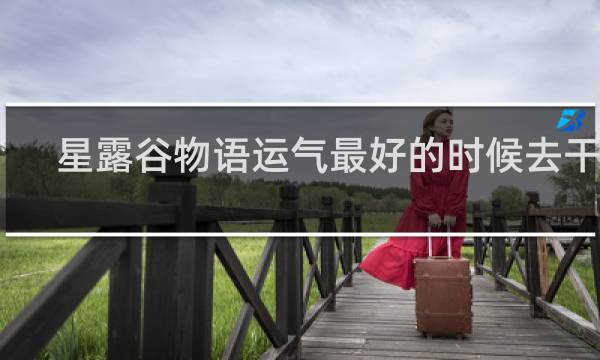 星露谷物语运气最好的时候去干嘛
