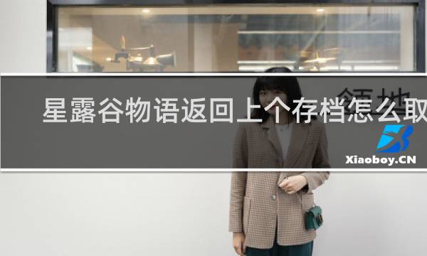 星露谷物语返回上个存档怎么取消