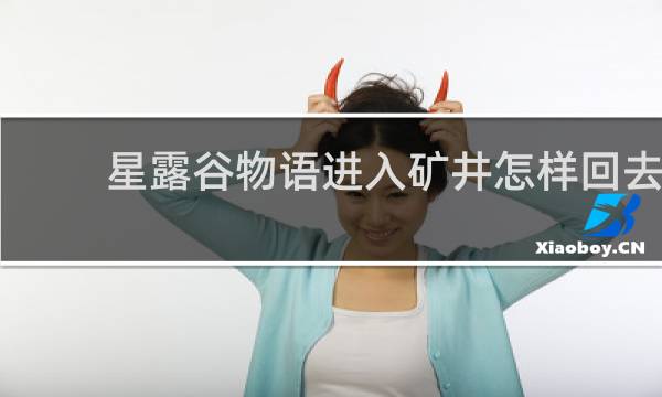 星露谷物语进入矿井怎样回去