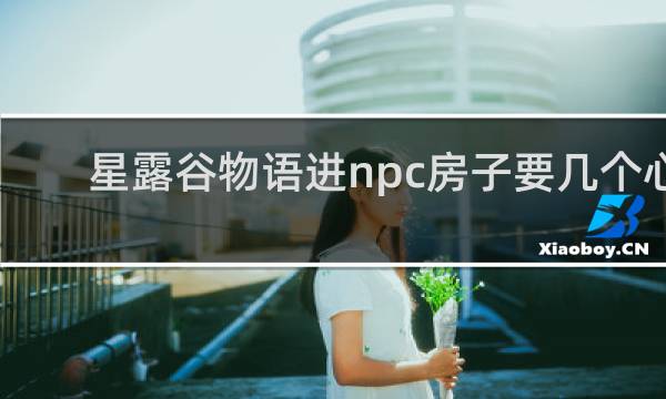 星露谷物语进npc房子要几个心