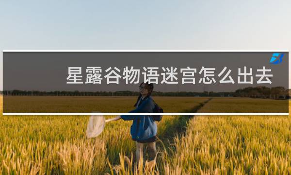 星露谷物语迷宫怎么出去