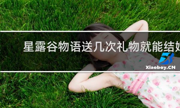 星露谷物语送几次礼物就能结婚