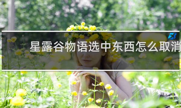 星露谷物语选中东西怎么取消