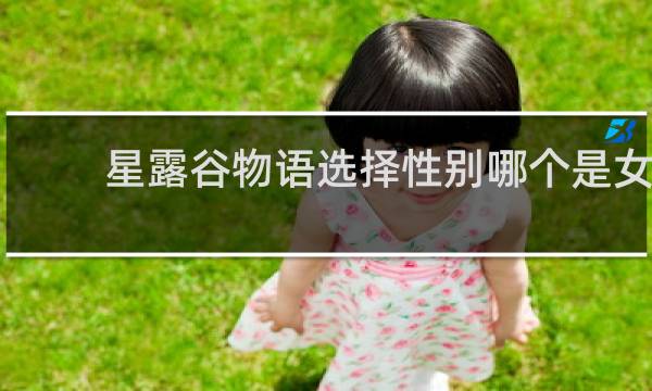 星露谷物语选择性别哪个是女