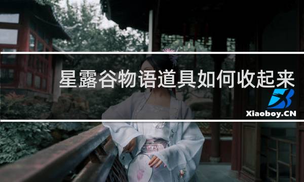 星露谷物语道具如何收起来