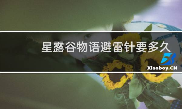 星露谷物语避雷针要多久