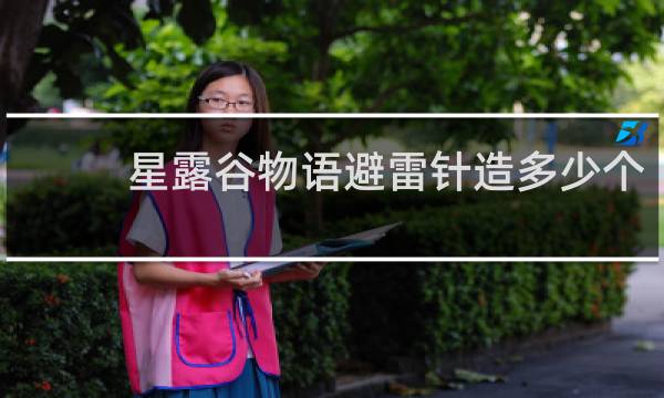 星露谷物语避雷针造多少个