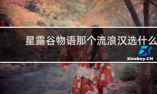 星露谷物语那个流浪汉选什么