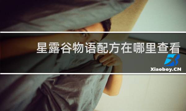 星露谷物语配方在哪里查看