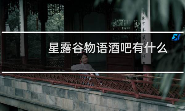 星露谷物语酒吧有什么