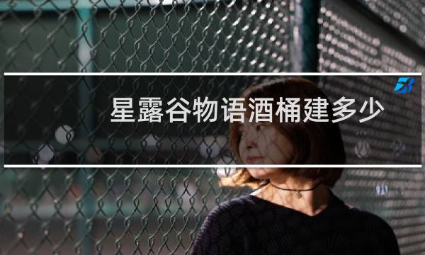 星露谷物语酒桶建多少
