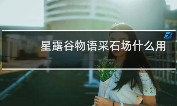 星露谷物语采石场什么用