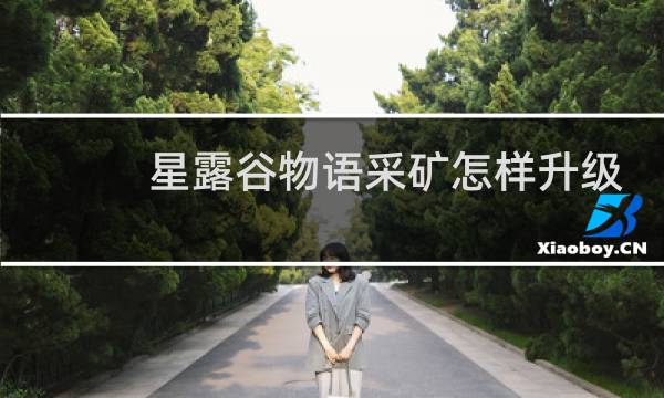 星露谷物语采矿怎样升级
