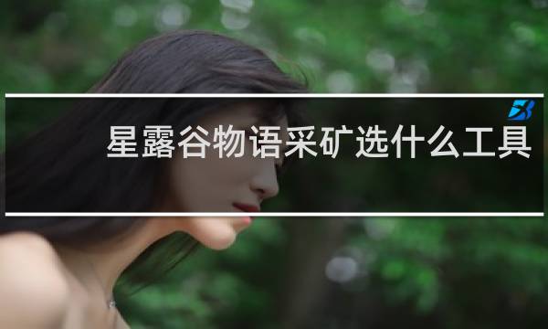 星露谷物语采矿选什么工具