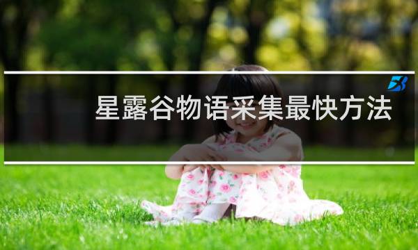 星露谷物语采集最快方法