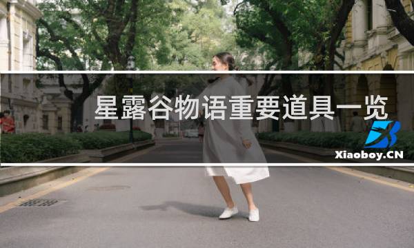 星露谷物语重要道具一览