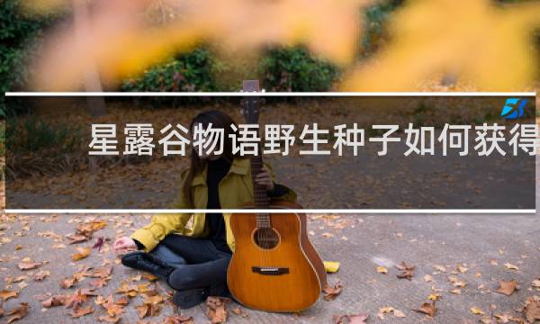 星露谷物语野生种子如何获得