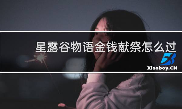 星露谷物语金钱献祭怎么过
