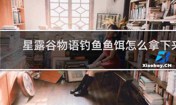 星露谷物语钓鱼鱼饵怎么拿下来