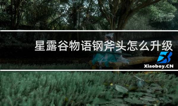 星露谷物语钢斧头怎么升级