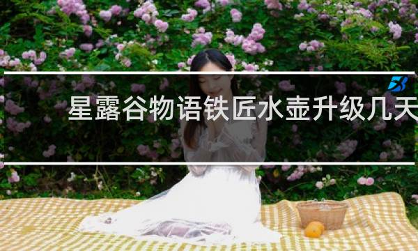 星露谷物语铁匠水壶升级几天