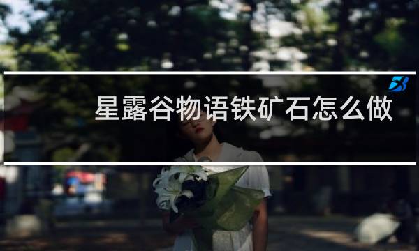 星露谷物语铁矿石怎么做