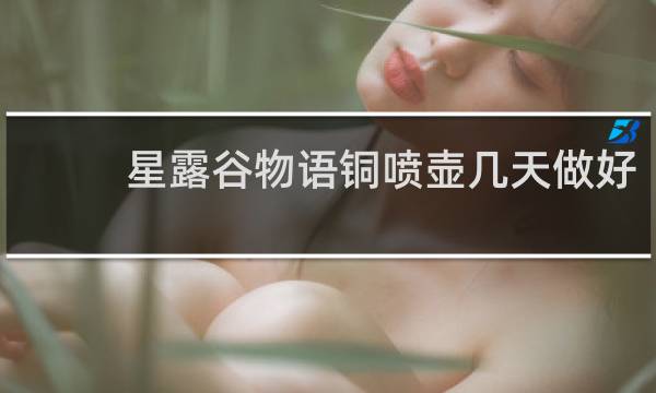 星露谷物语铜喷壶几天做好