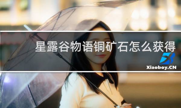 星露谷物语铜矿石怎么获得