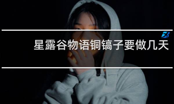 星露谷物语铜镐子要做几天