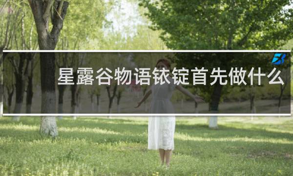 星露谷物语铱锭首先做什么