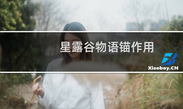 星露谷物语锚作用