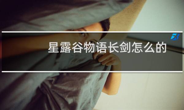 星露谷物语长剑怎么的