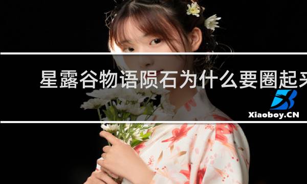 星露谷物语陨石为什么要圈起来