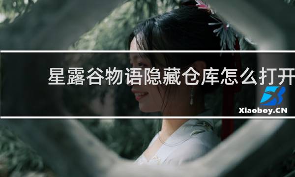 星露谷物语隐藏仓库怎么打开