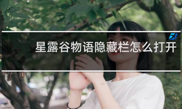 星露谷物语隐藏栏怎么打开