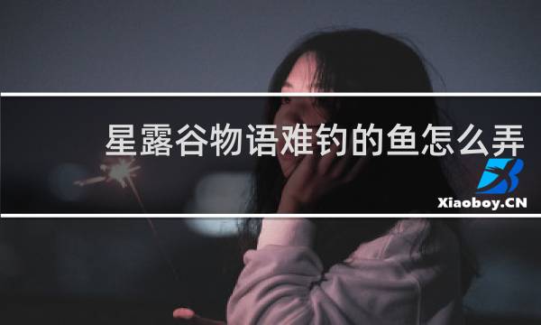 星露谷物语难钓的鱼怎么弄