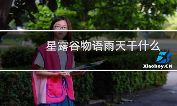 星露谷物语雨天干什么