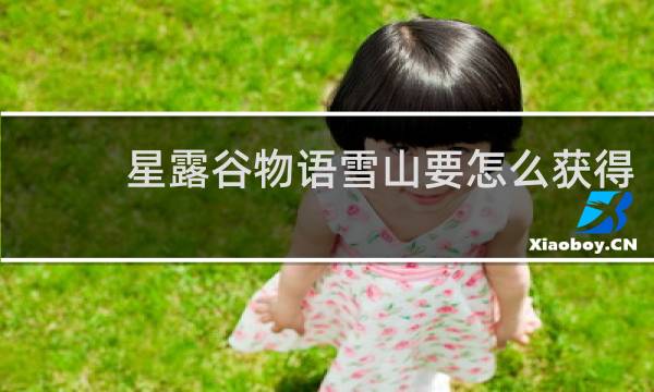 星露谷物语雪山要怎么获得