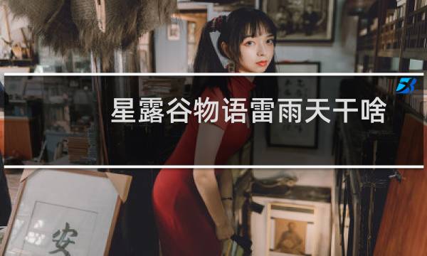 星露谷物语雷雨天干啥