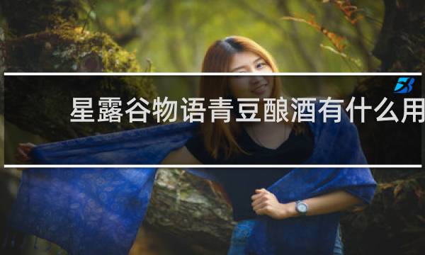 星露谷物语青豆酿酒有什么用