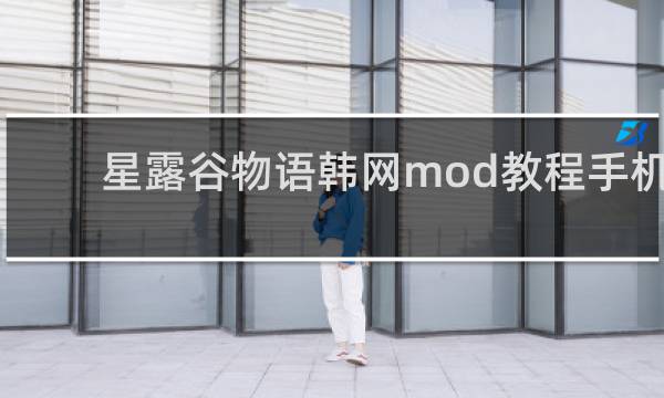 星露谷物语韩网mod教程手机
