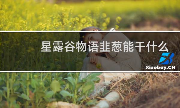 星露谷物语韭葱能干什么