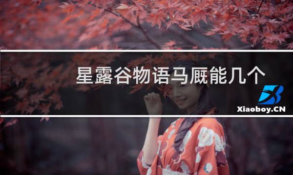 星露谷物语马厩能几个