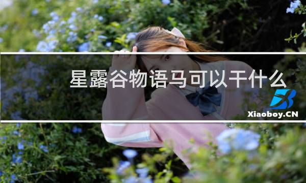 星露谷物语马可以干什么