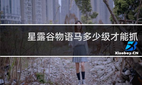 星露谷物语马多少级才能抓