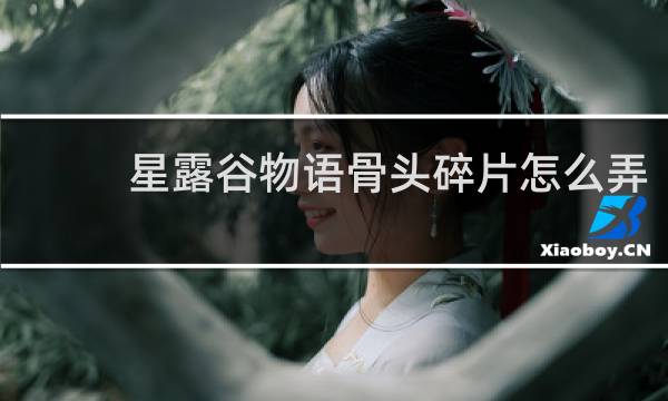 星露谷物语骨头碎片怎么弄
